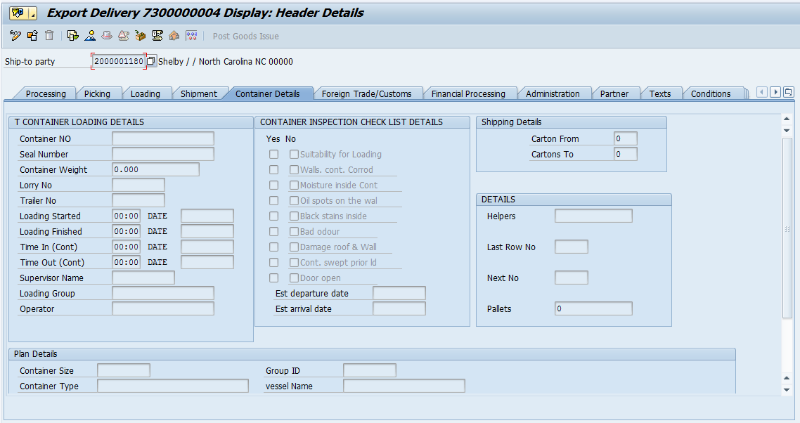 SAP ABAP BADI Add Header Custom Fields Tab in VL01N,VL02N,VL03N