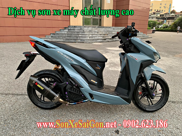 VARIO ĐEN SIÊU BÓNG PHỐI XÁM XI MĂNG  SƠN XE HOÀNG PHÚC