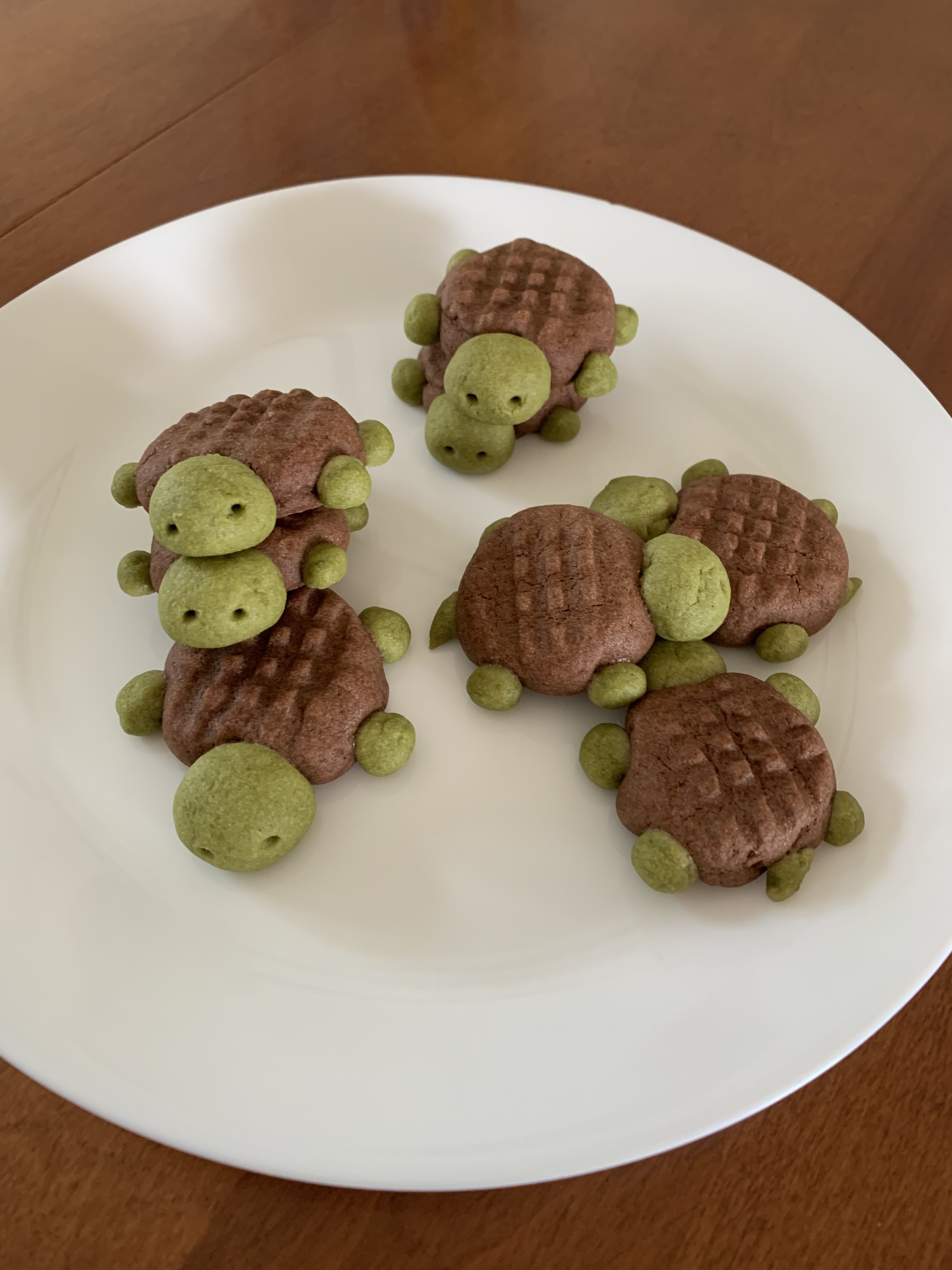 Matcha & Chocolate Turtle Cookies