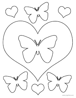 CJO Photo: Butterflies and Hearts Coloring Page