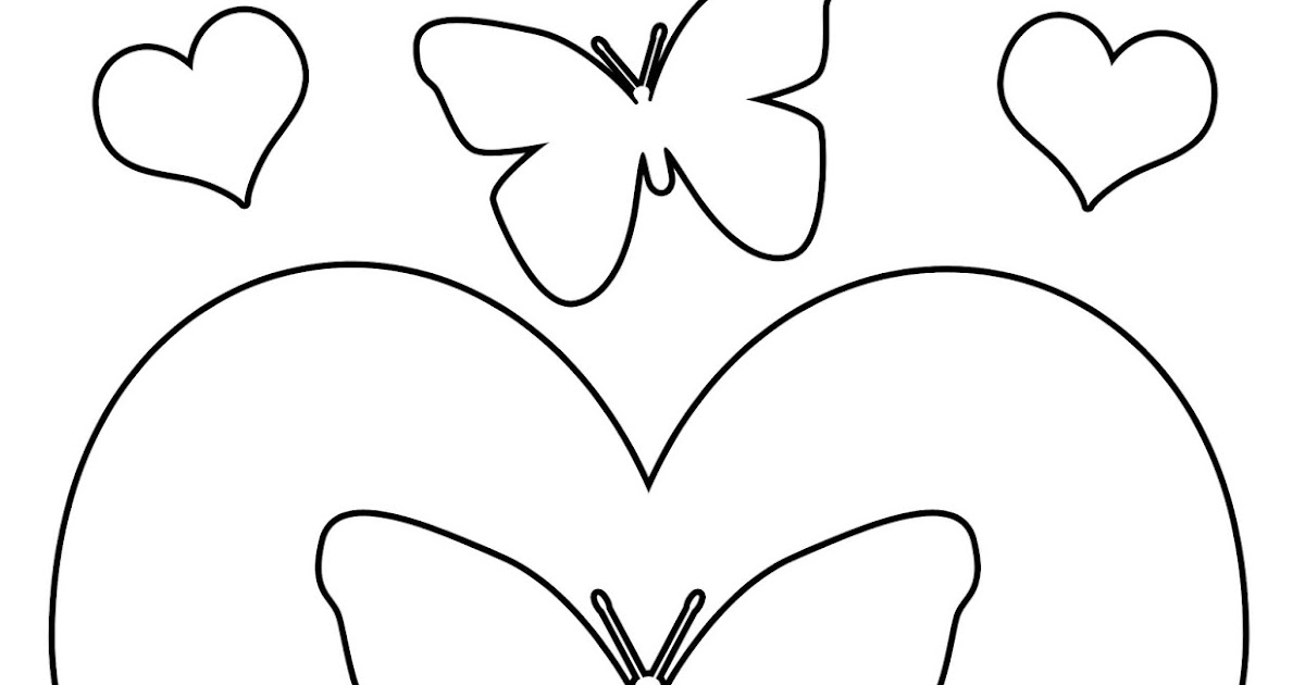 CJO Photo: Butterflies and Hearts Coloring Page