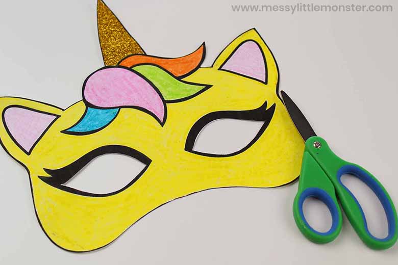 Unicorn Mask Craft Messy Little Monster