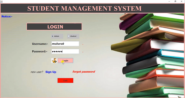 Student Management System Project using Java and MySQL