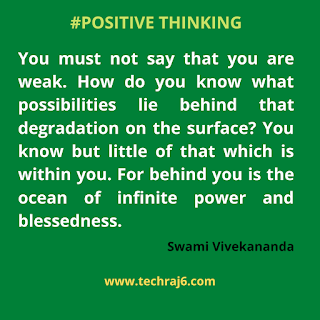 Positive Thinking Quotes By Swami Vivekananda