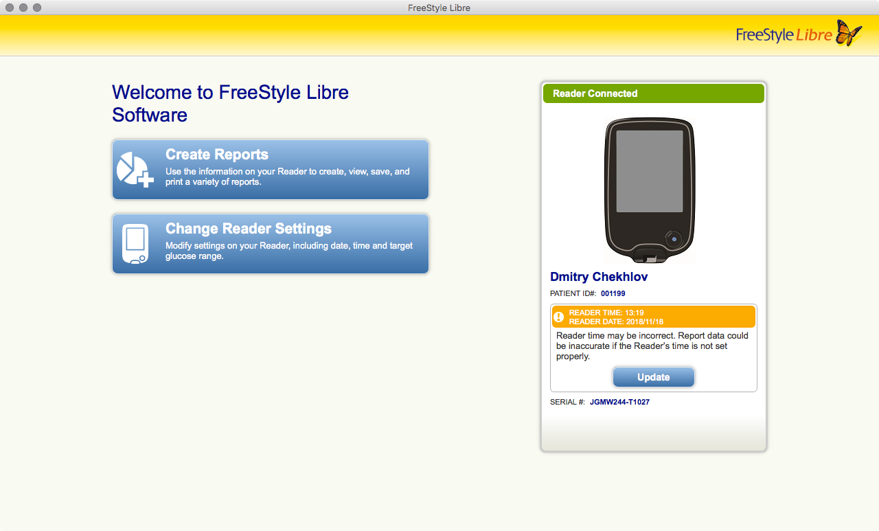 Freestyle libre application