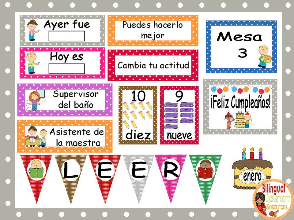 Bilingual Classroom Resources Classroom Decor In Spanish