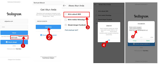 lupa password instagram dan email