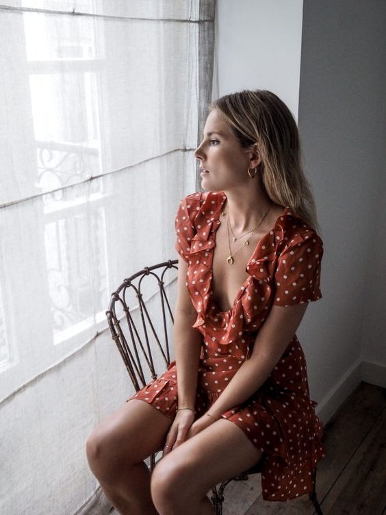 lucy williams - red polka dot dress