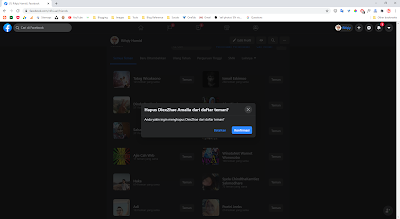 Cara Menghapus Teman Facebook di pc laptop