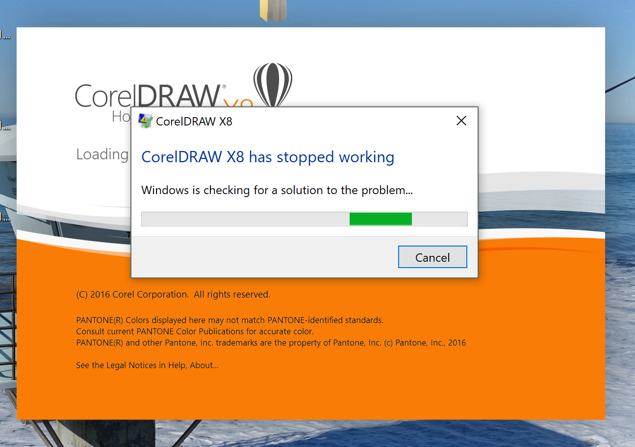 Coreldraw x8 not working windows 10
