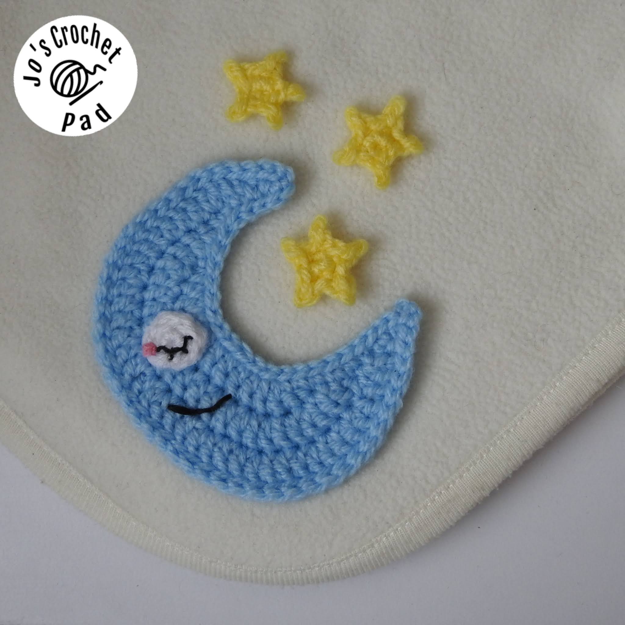 Jo's Crochet Pad Blog Moon Appliqué/Embellishment Crochet Pattern