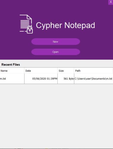 Bloc-notes Cypher pour PC Windows