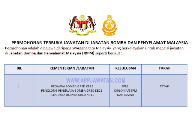 Jabatan Bomba dan Penyelamat Malaysia (JBPM)