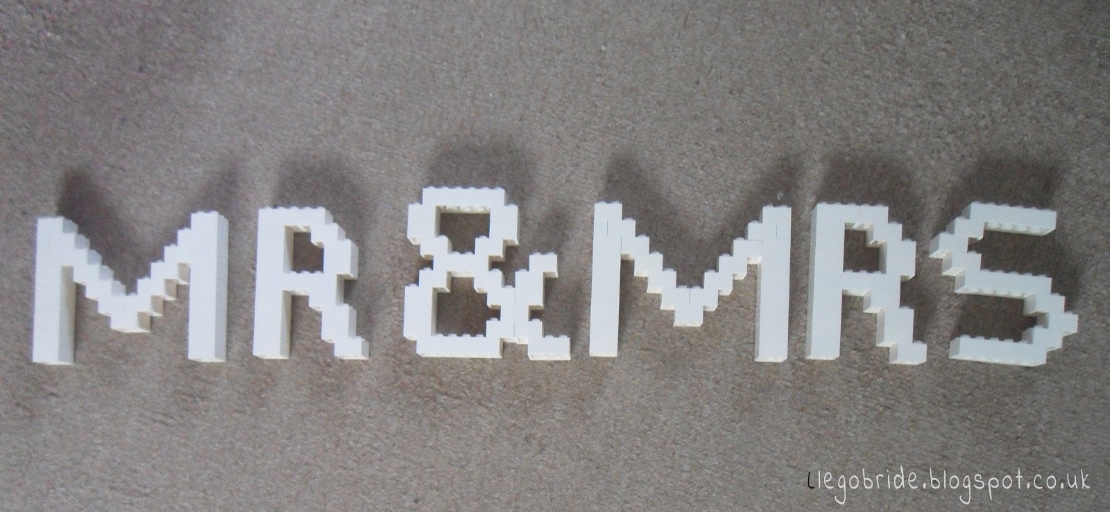 Wedding Made of LEGO: Letters Made of Lego