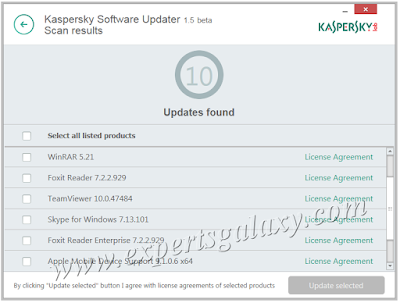 Kaspersky Software Found Updates