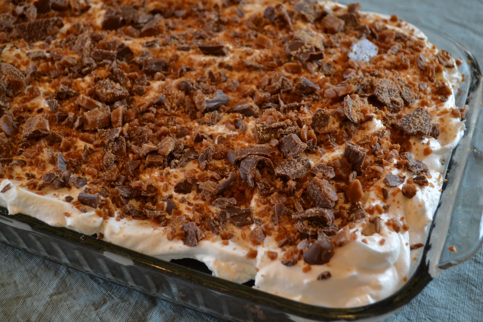 M.A.'s Cafe Skor Cake (Chocolate Cake from Scratch)