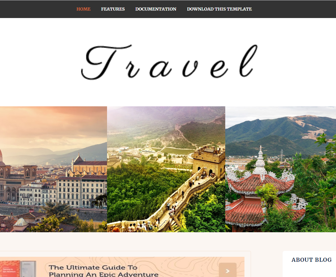 Travel Blogger Template