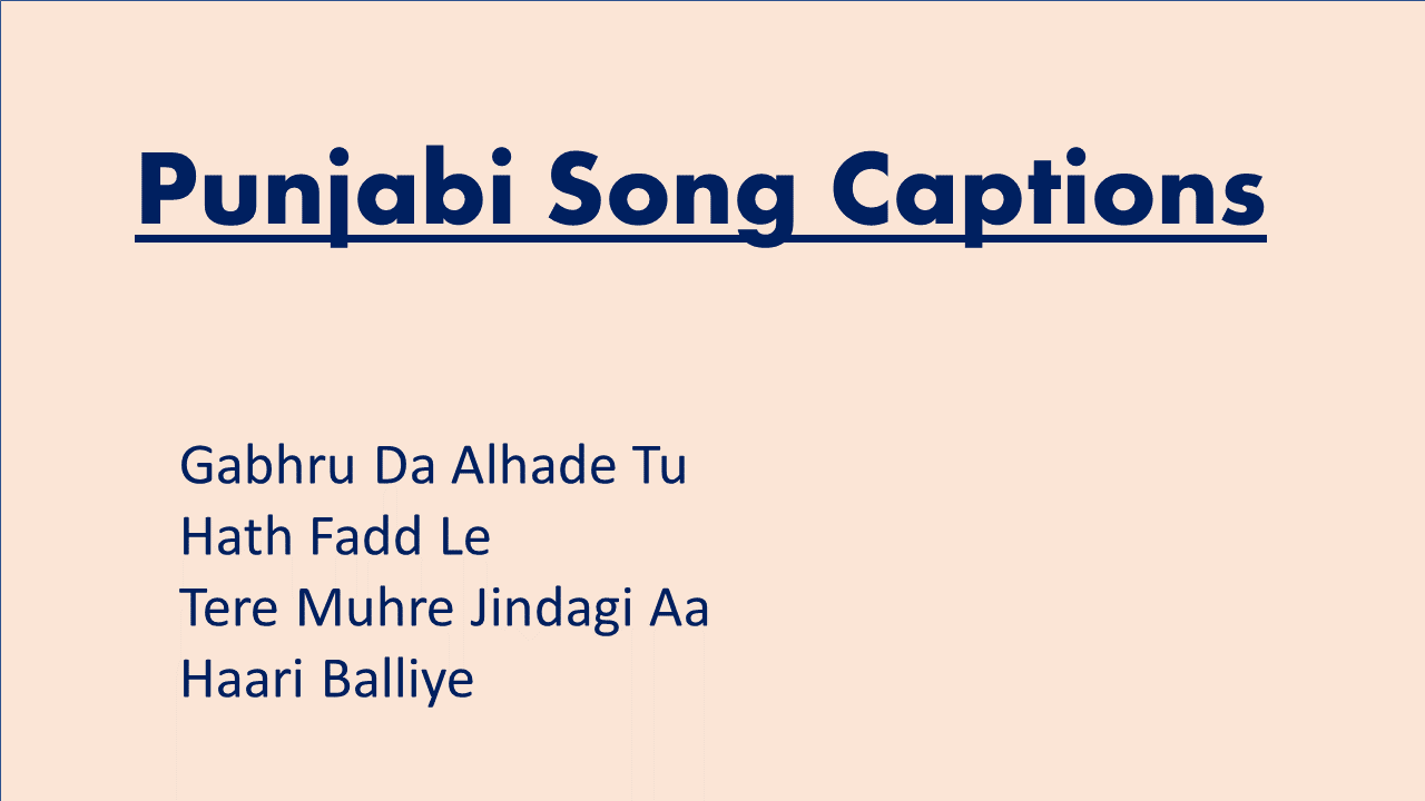 Punjabi Song Captions for Instagram - Statuspb - STATUSPB