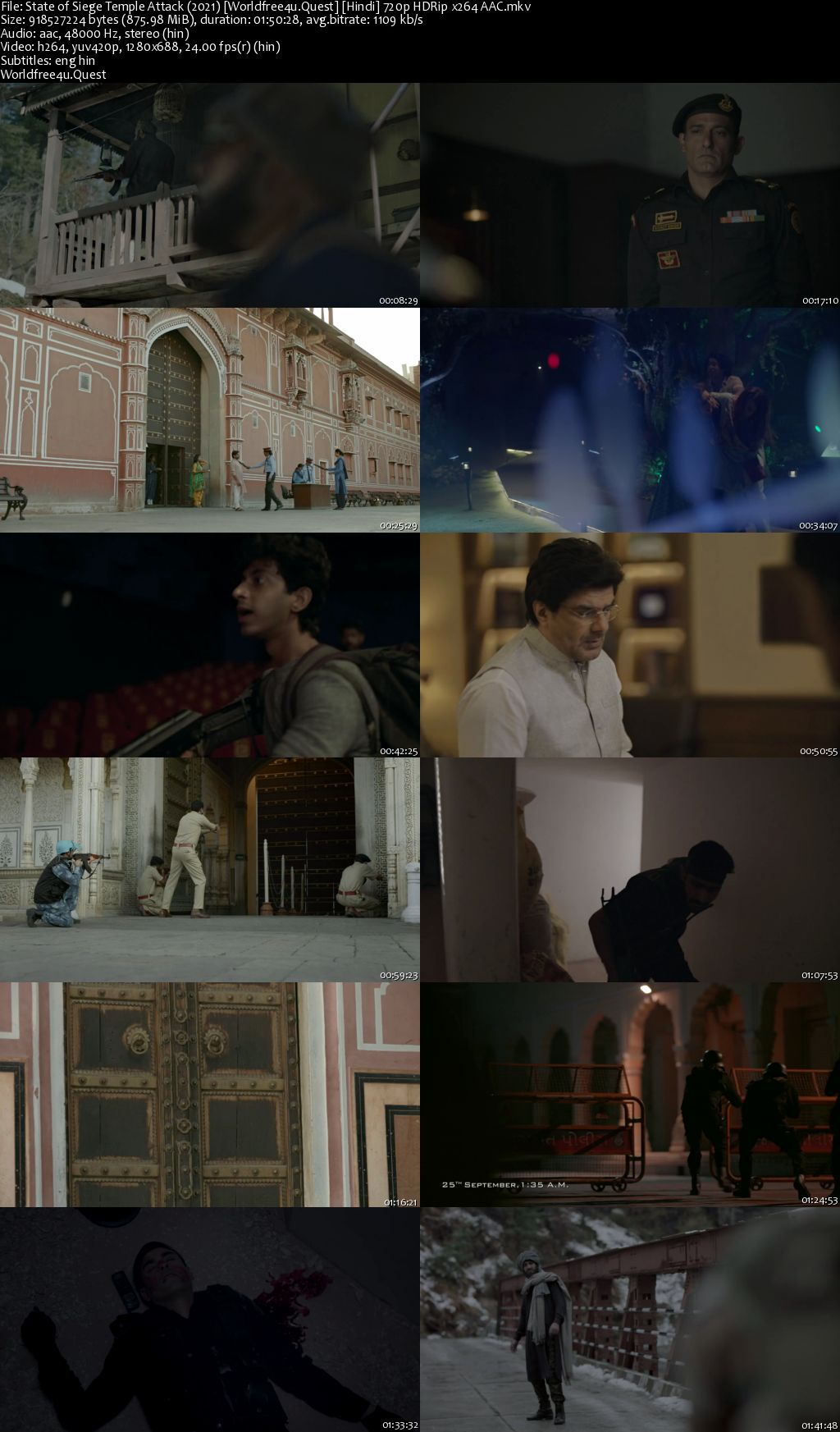 State of Siege: Temple Attack 2021 Hindi Movie Download || HDRip 720p