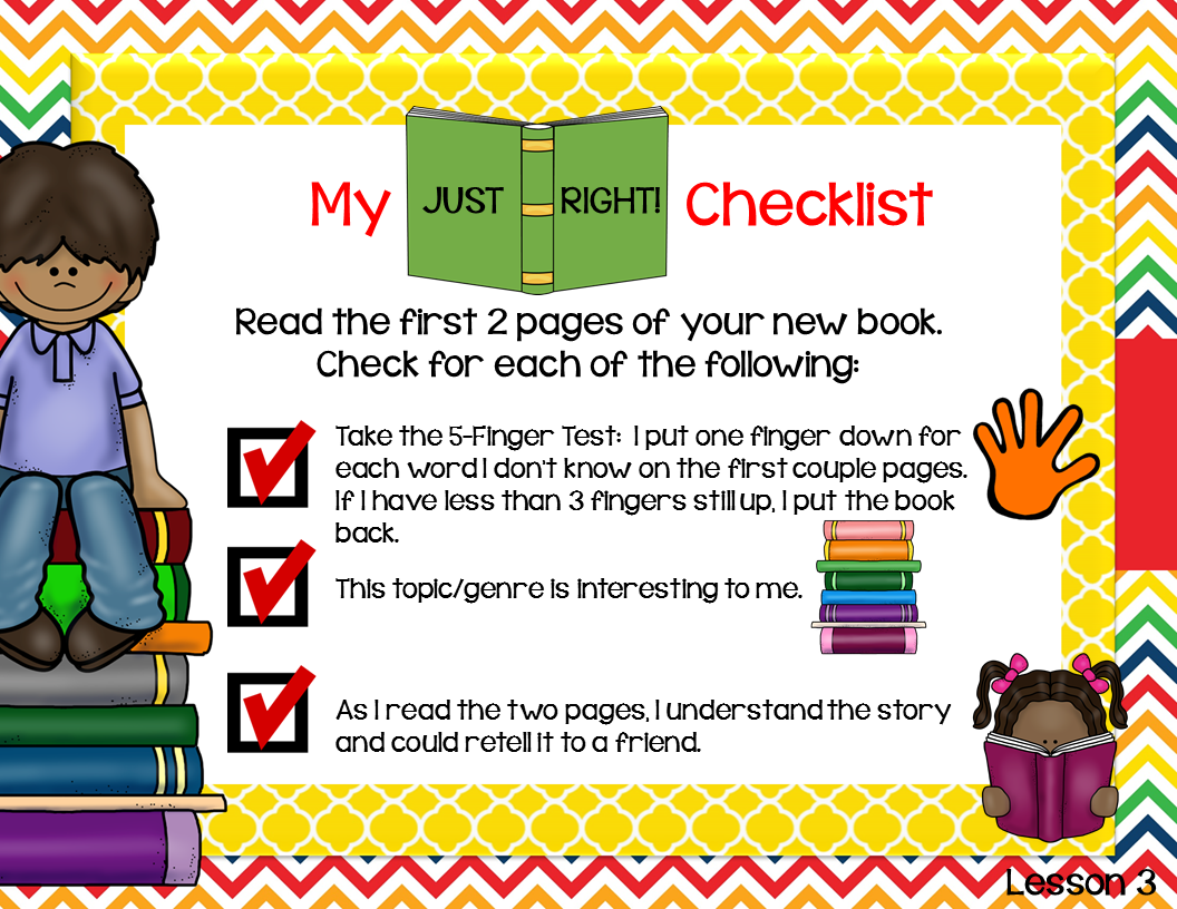 Teaching Students to Choose "Just Right" Books During Independent