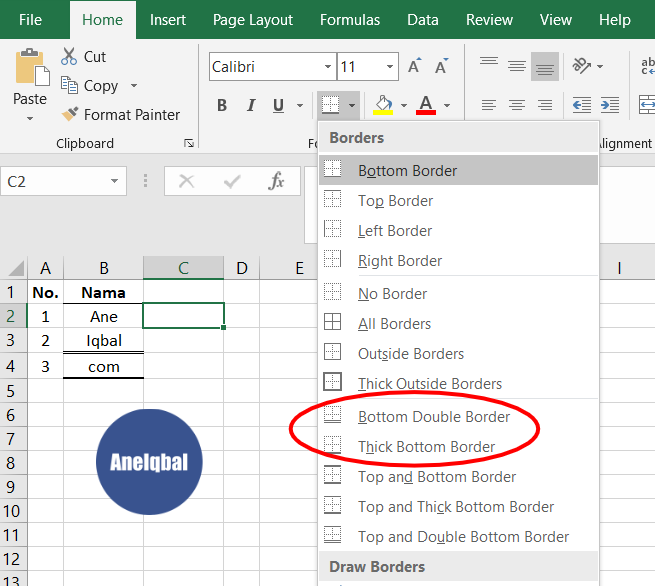Cara Membuat Garis Di Excel Garis Kolom Dan Baris Aneiqbal