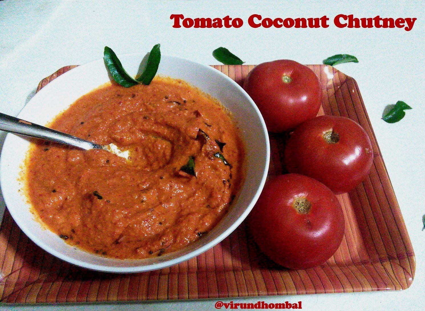 Tomato Coconut Chutney Thakkali Thengai Chutney