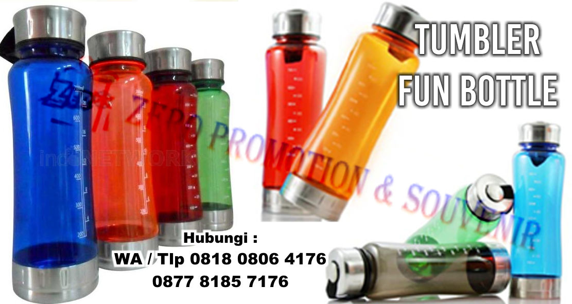 Jual tumbler fun bottle botol tempat minum fun bottle zeropromosi