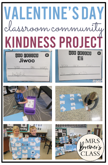 Valentine's Day Kindness Project to build classroom community