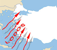 Türkiye harita üstünde lodos rüzgarı