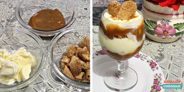 Pavê de doce de leite com sorvete