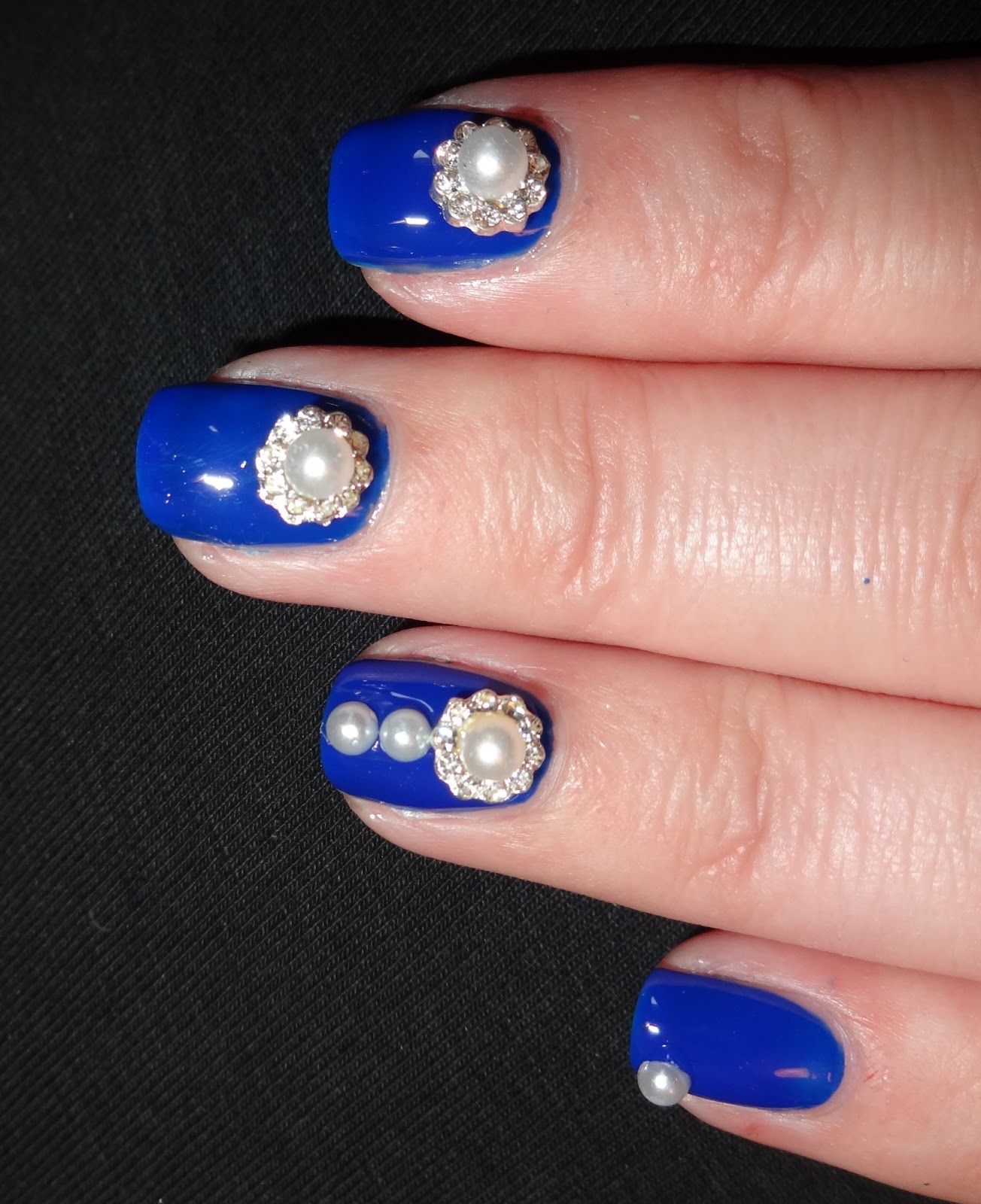 Wendy's Delights Beauties Factory UK "White Pearl Diamond" 3D DIY Alloy Nail Decorations