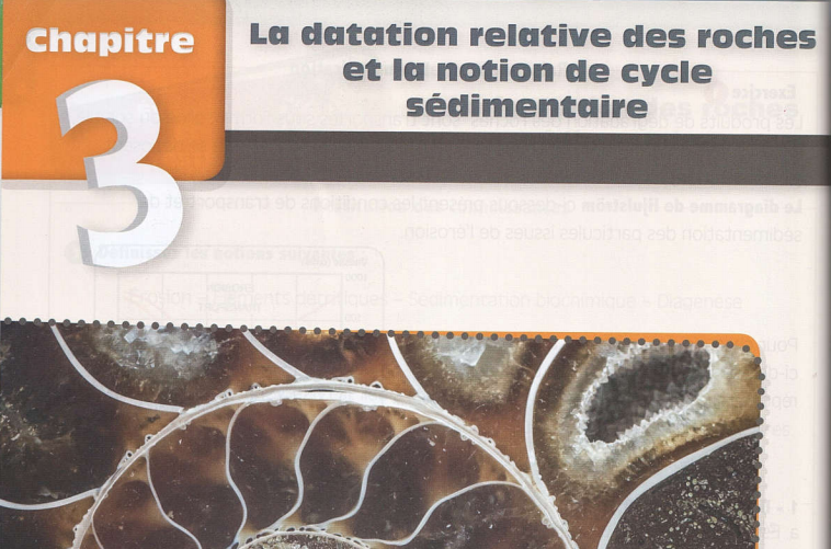 تحميل درس "La datation relative des roches "  للسنة اولى اعدادي باللغة الفرنسية