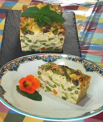 ~ Pastel de calabacín y verduras varias ~