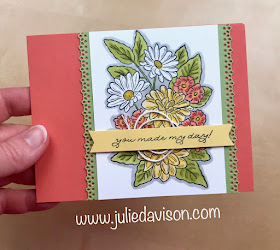 Stampin' Up! Ornate Garden Suite: Ornate Style Spring Flowers Card  ~ Stampin' Blends ~ www.juliedavison.com #stampinup #ornategarden