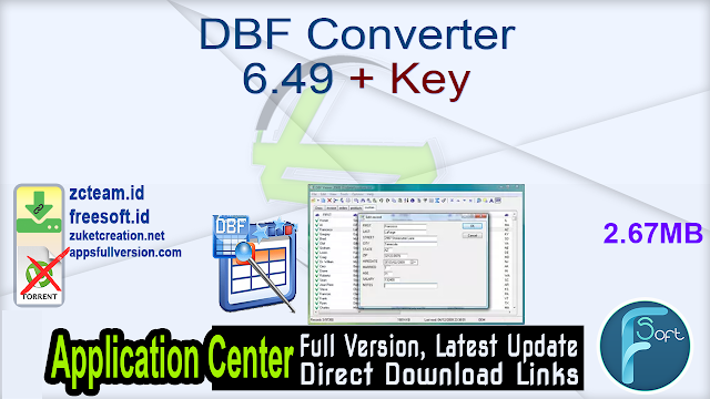 DBF Converter 6.49 + Key_ ZcTeam.id