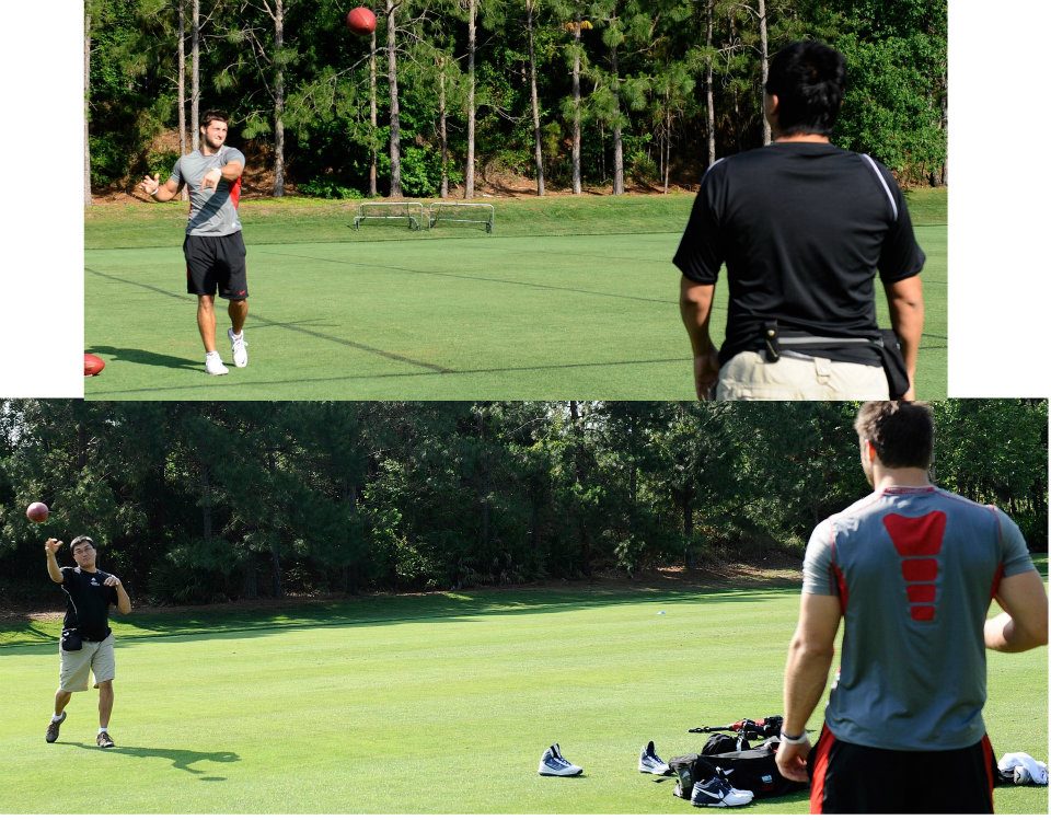 Preston Mack Photography Throwing footballs with an NFL QB