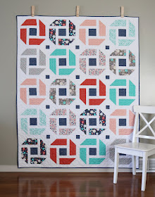 Cheerful - a fresh, modern, fat quarter quilt pattern from A Bright Corner