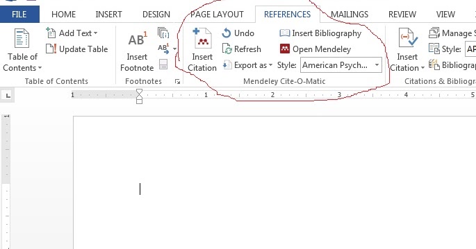 how does mendeley plugin for word works