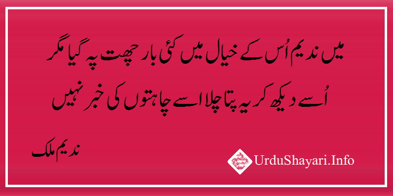 Mie Nadeem Us Poetry 2 Line - چاہت شاعری، Latest Shayari In Urdu