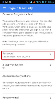 Mobile phone se Gmail ka password kaise change kare