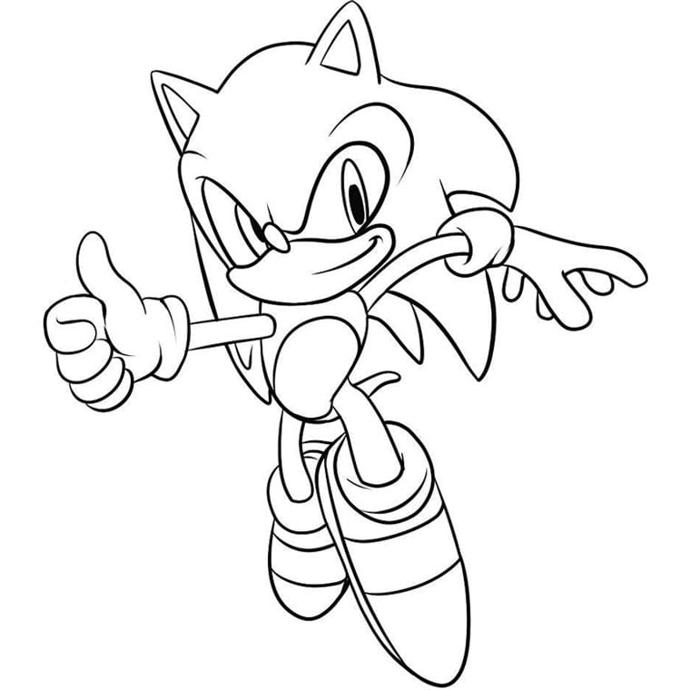 Desenho do personagem de desenho animado sonic the hedgehog para colorir