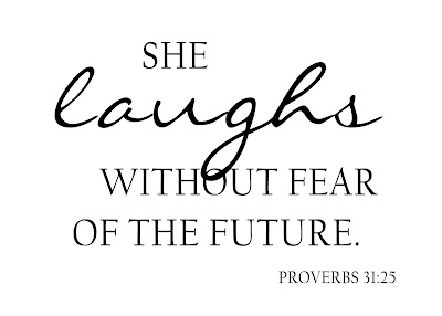 Image result for she laughs without fear of the future