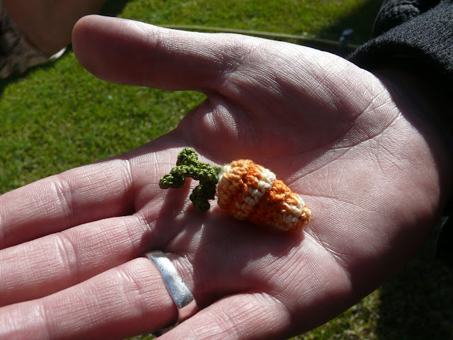 crochet carrot, mini zanahoria de ganchillo