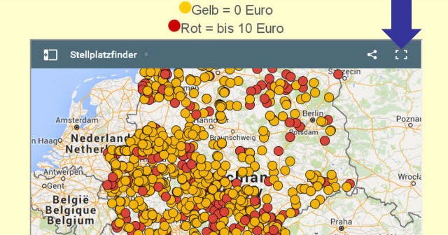Wohnmobil-Stellplatzfinder: Anleitung zur Karte