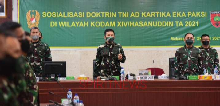Pangdam Hasanuddin Buka Sosialisasi Doktrin TNI AD Kartika Eka Paksi