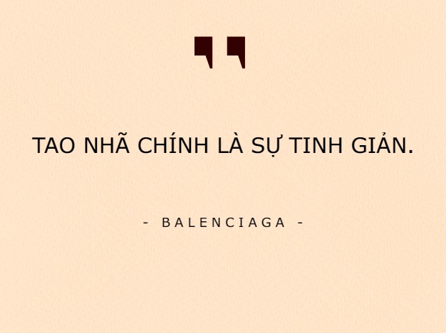 Danh Ngôn Sống Balenciaga