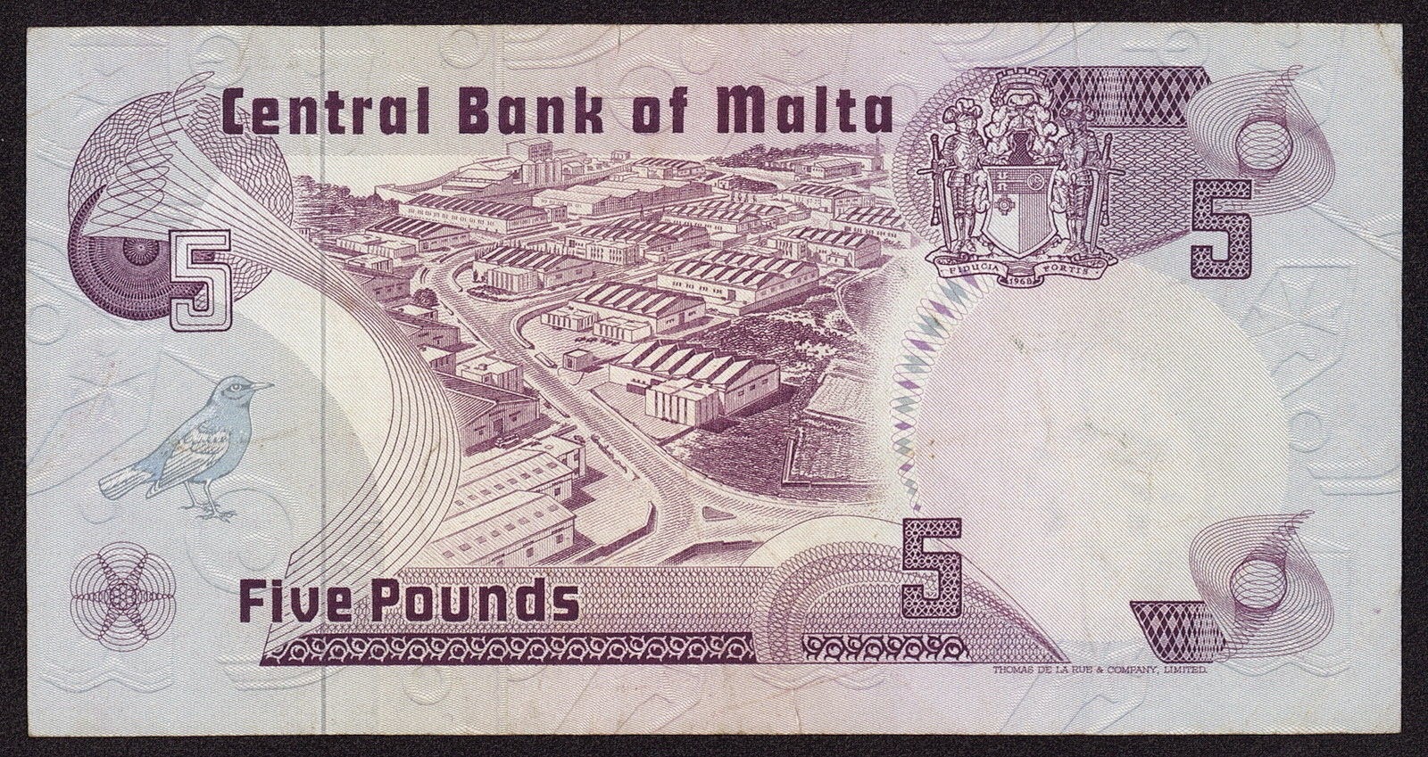 Malta 5 Maltese Lira banknote 1979World Banknotes & Coins Pictures