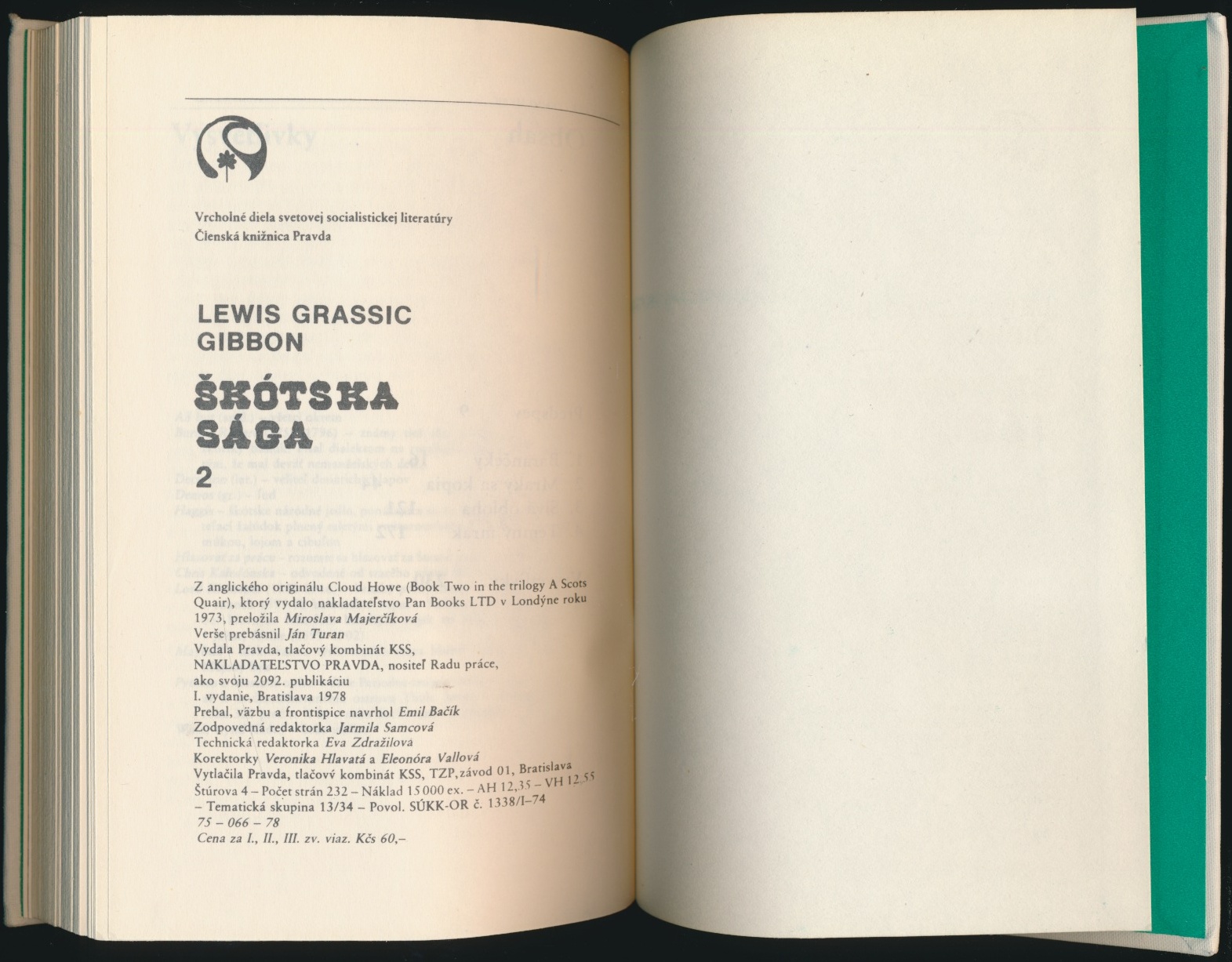 antikvariát STARÉ DOBRÉ GIBBON, LEWIS GRASSIC ŠKÓTSKA SÁGA 2 TEMNÝ