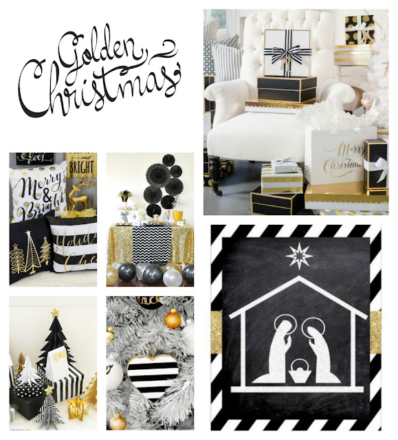 Tuesday party: Christmas Gold + black