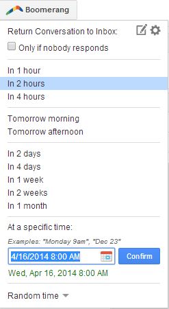 Обзор Boomerang для Gmail